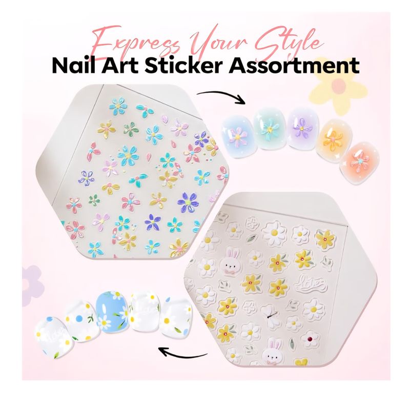 6 Ark med nail sticers